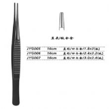 金鐘組織鑷直形 凹凸齒 16cm JYG005   1.8×3（鈦）