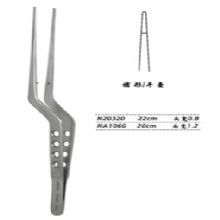 金鐘顯微鑷槍形 N20320 22cm 槍形 平臺 頭寬 0.8腦用鑷