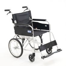 MIKI三貴手動(dòng)輪椅車MPTC-46JL 黑色 F-4重量11.5公斤，小型便攜，免充氣實(shí)心胎 老人輪椅車