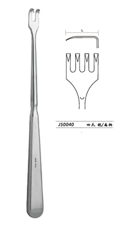 金鐘創(chuàng)口鉤扁柄 J50040 四爪 銳 扁柄