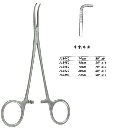 金鐘分離結(jié)扎鉗24cm JC8480 24cm 90°×19半齒