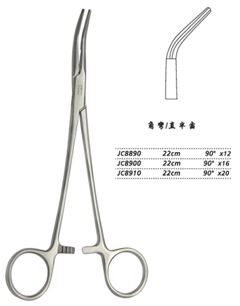 金鐘分離結(jié)扎鉗22cm JC8890 22cm 90°×12直半齒