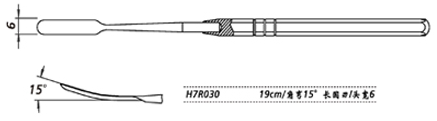 金鐘鼻中隔剝離器角彎 H7R030 19cm 角彎15° 長(zhǎng)圓刃 頭寬6
